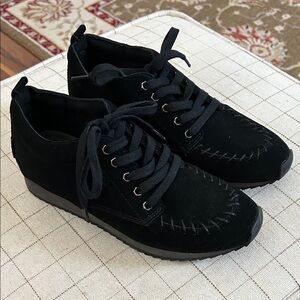 Aerosoles Women’s Black Suede Wedge Ankle Shoes/Size 6M